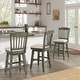 preview thumbnail 8 of 15, Eleanor Slat Back Wood Swivel Stool by iNSPIRE Q Classic