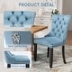 preview thumbnail 30 of 69, Solid Wood Velvet Upholstered Dining Chair Set of 6