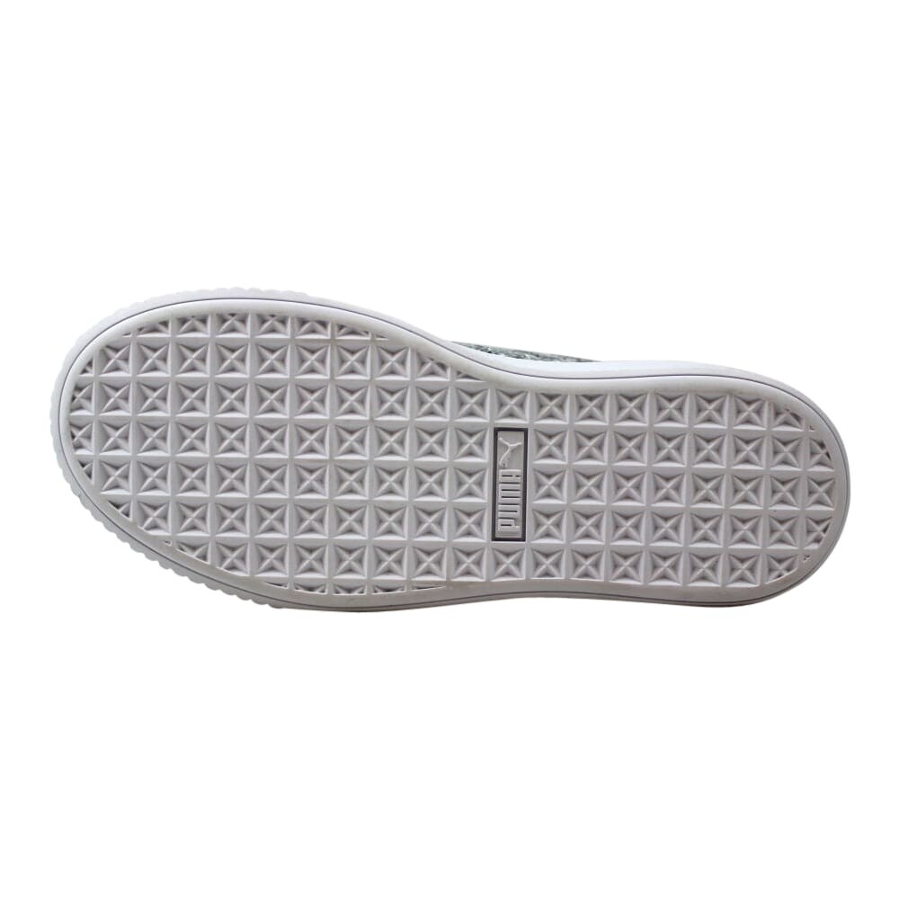 puma platform glitter silver