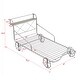 preview thumbnail 5 of 6, Silver Metal Car Platform Bed with Guardrails, Shelf, and Four Wheels