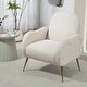 preview thumbnail 17 of 30, Accent Chair With Metal Gold Legs, Snowflake fabric Armchair,Single Sofa Chair for Living Room Bedroom, Dining Room Beige