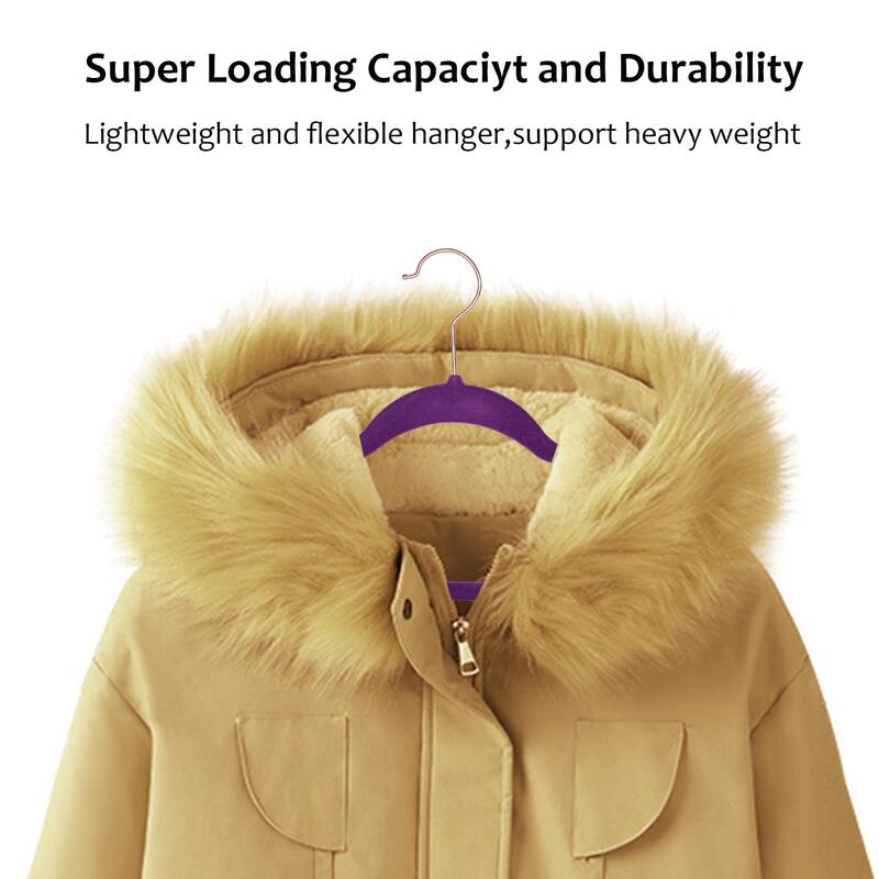 100 Pack Hanger Sets Heavy Duty Velvet Hangers Non Slip &Ultra Thin, Six Colors Option Clothes Hangers