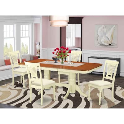Dining Table Set 5 Piece Kitchen Table with Chairs - Classic Comfort Design
