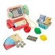 preview thumbnail 1 of 7, Cash Register for Kids – 30-Piece Set for Grocery Store Pretend Play by Hey Play (Pink) - Multicolor Multicolor - 2-4 Years