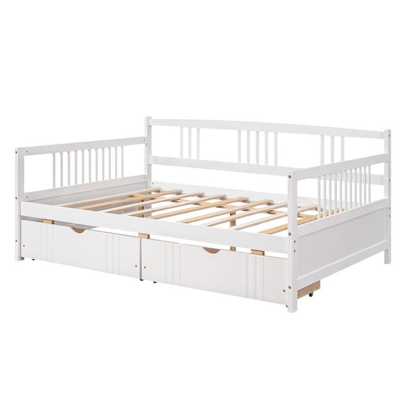 Merax Wood Daybed with Two Drawers
