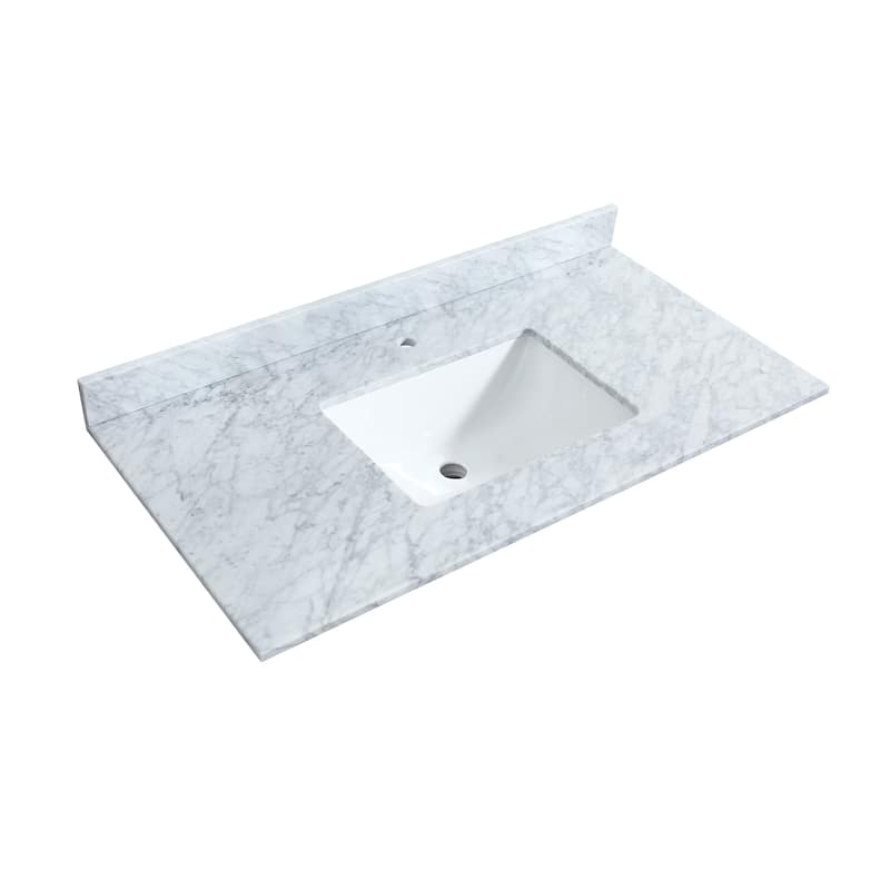 Amici Single Bathroom Vanity Set, Carrara Marble Top