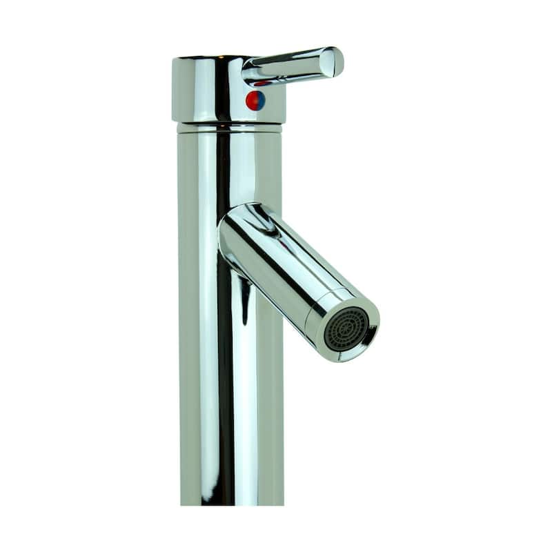 Chrome Faucet 12" Single Hole Faucet with Supply Lines