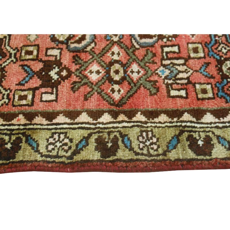 Fine Vintage Distressed Aquamari Rust/Beige Runner - 2'5" x 9'10"