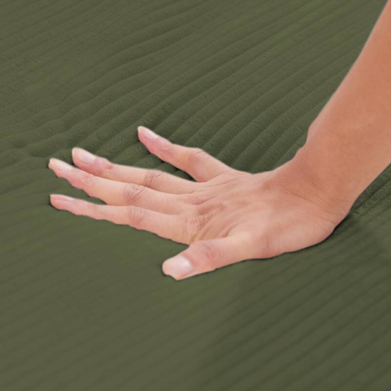 Oversized L-shaped Plush Corduroy Couch, Sectional Sofa with Deep Cushions and Chaise Lounge