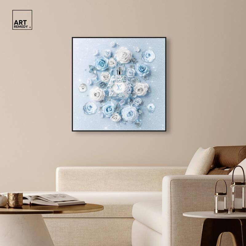 Sparkling Floral Perfume Canvas by Art Remedy