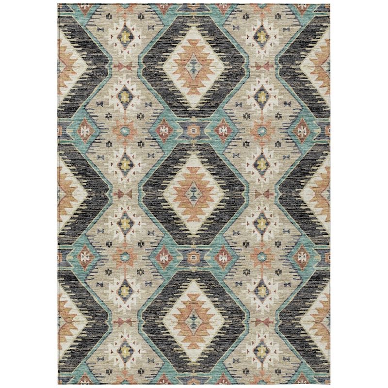 Machine Washable Indoor/Outdoor Southwest Global Chantille Rug
