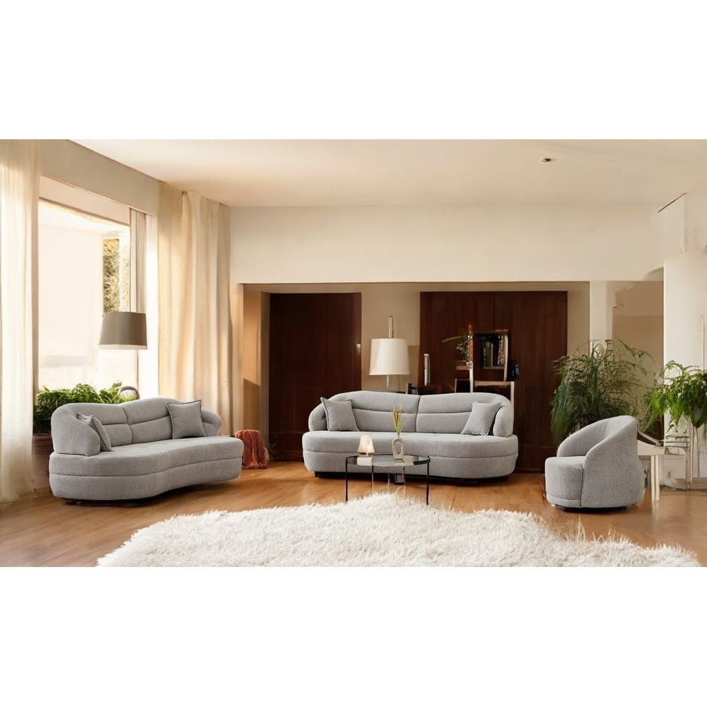 Luna 3 Pieces Living Room Sets 2 Sofa 1 Chair