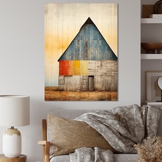 Designart quot Minimalism Barn Muted Tone quot Barn Wall Art Bed Bath