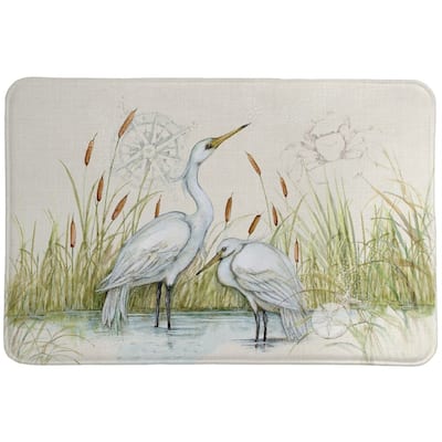 Shoreline Herons Memory Foam Rug