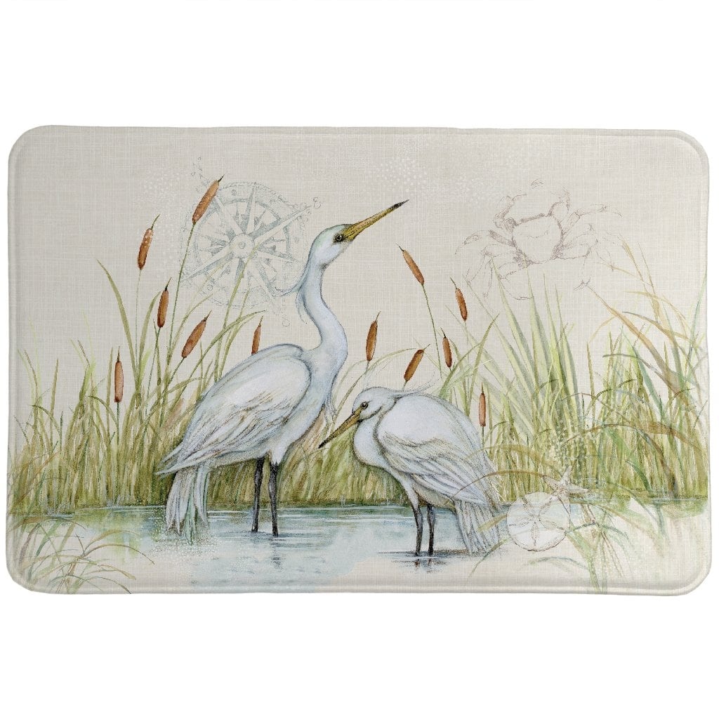 Shoreline Herons Memory Foam Rug