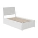 preview thumbnail 5 of 6, Portland Twin Platform Bed with Footboard and 2 Drawers in White