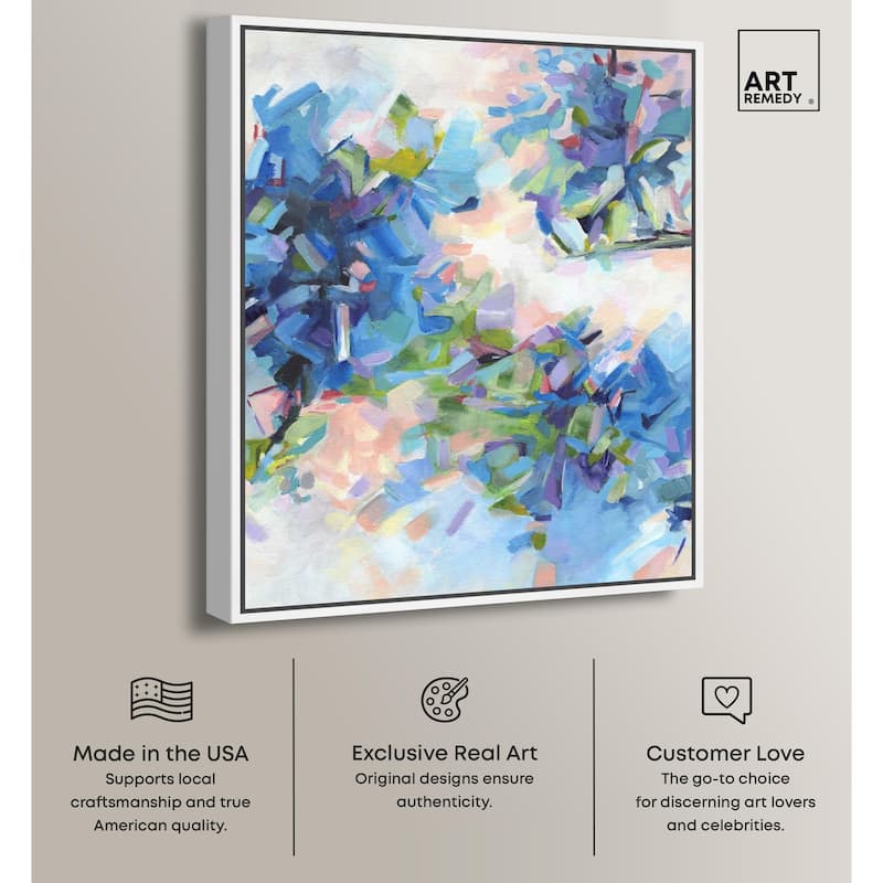 Blue Botanicals Canvas by Art Remedy