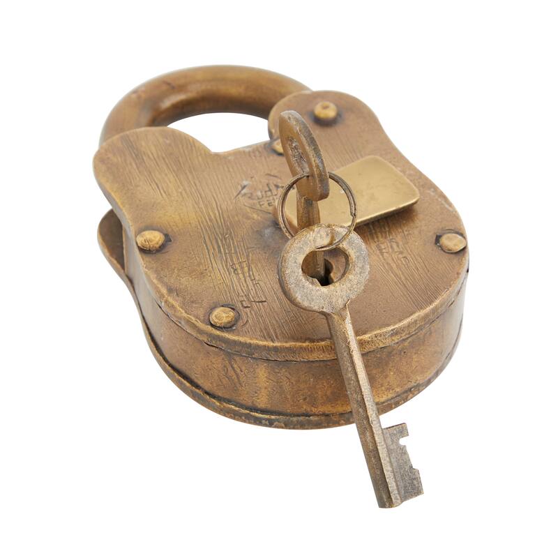Brass Metal Eclectic Lock And Key