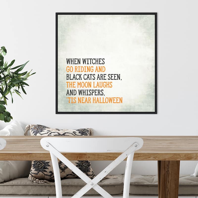 Amanti Art Tis Near Halloween Framed Canvas Wall Art
