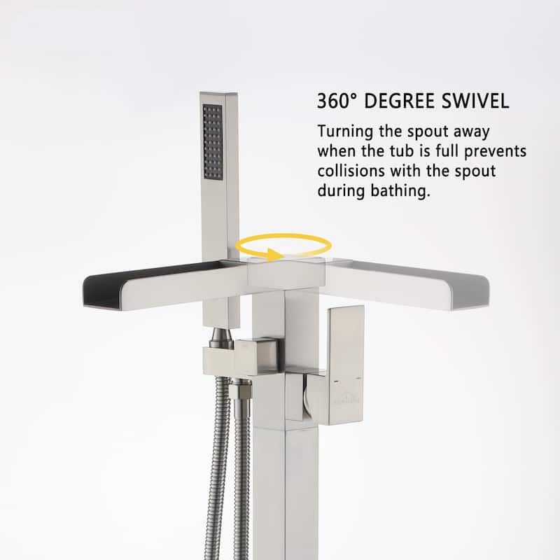 Freestanding Bathtub Faucet with Hand Held Shower