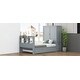 preview thumbnail 30 of 32, Twin Size Platform Bed with Storage Headboard and Footboard, Pull Out Shelves and Twin Size Trundle, Gray