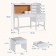 preview thumbnail 17 of 18, Adjustable Tilt Kids Desk and Chair Set - Wooden Study Table with Drawer, Cork Board & Hutch - Student Writing Desk
