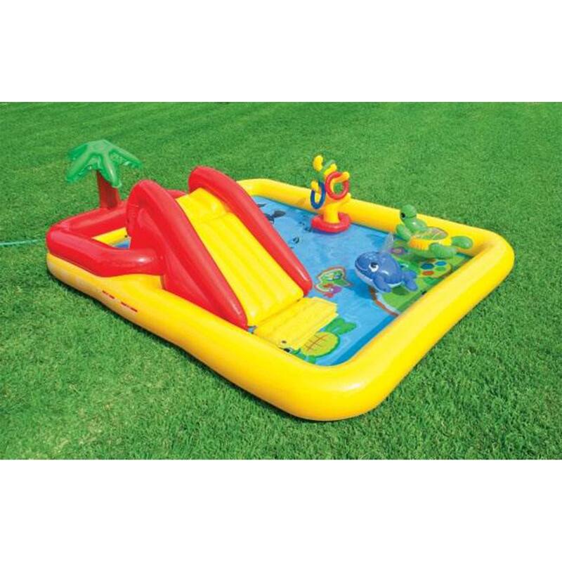 Intex 57454EP-DD Ocean Island Play Center Inflatable Wading Pool with Games - 14.8