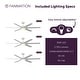 preview thumbnail 11 of 16, Fanimation Brawn 64 inch Indoor/Outdoor Smart Ceiling Fan with LED CCT Select Light Kit and Remote - Matte White