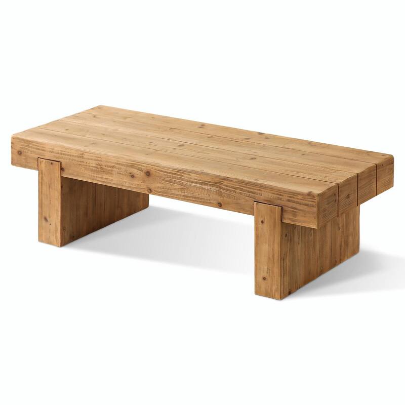 47.6" Farmhouse Solid Wood Coffee Table