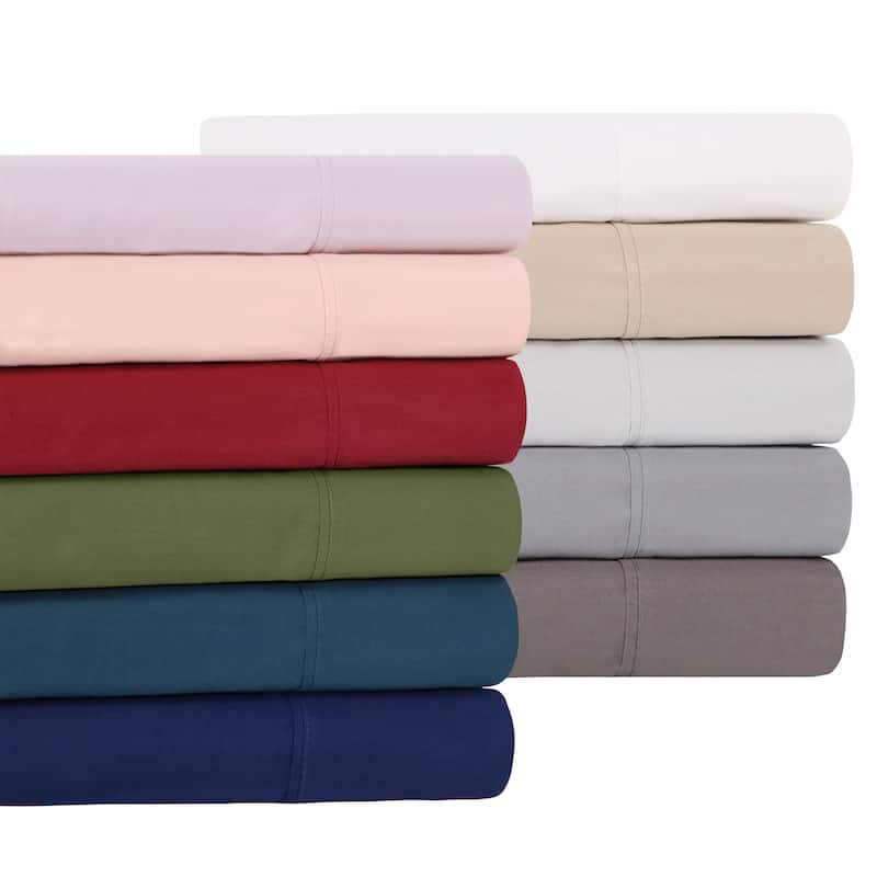 Superior 300TC Flynn Solid Cotton Percale Pillowcase - (Set of 2)