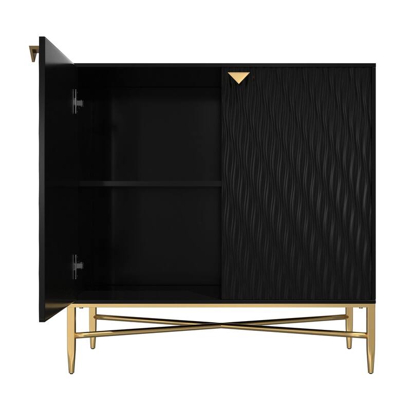2 Door White Locker Accent Cabinet - Blue