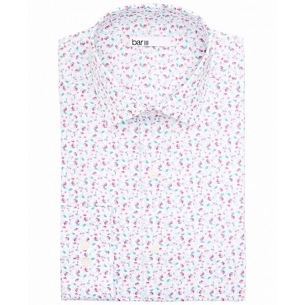white floral mens dress shirt