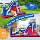 preview thumbnail 11 of 13, 6-In-1 Inflatable Water Park with Climbing Wall Splash Pool