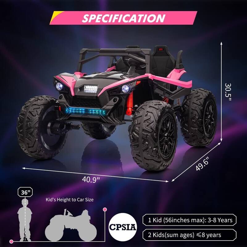 24V 10Ah 2 Seaters Ride on UTV with Remote Control