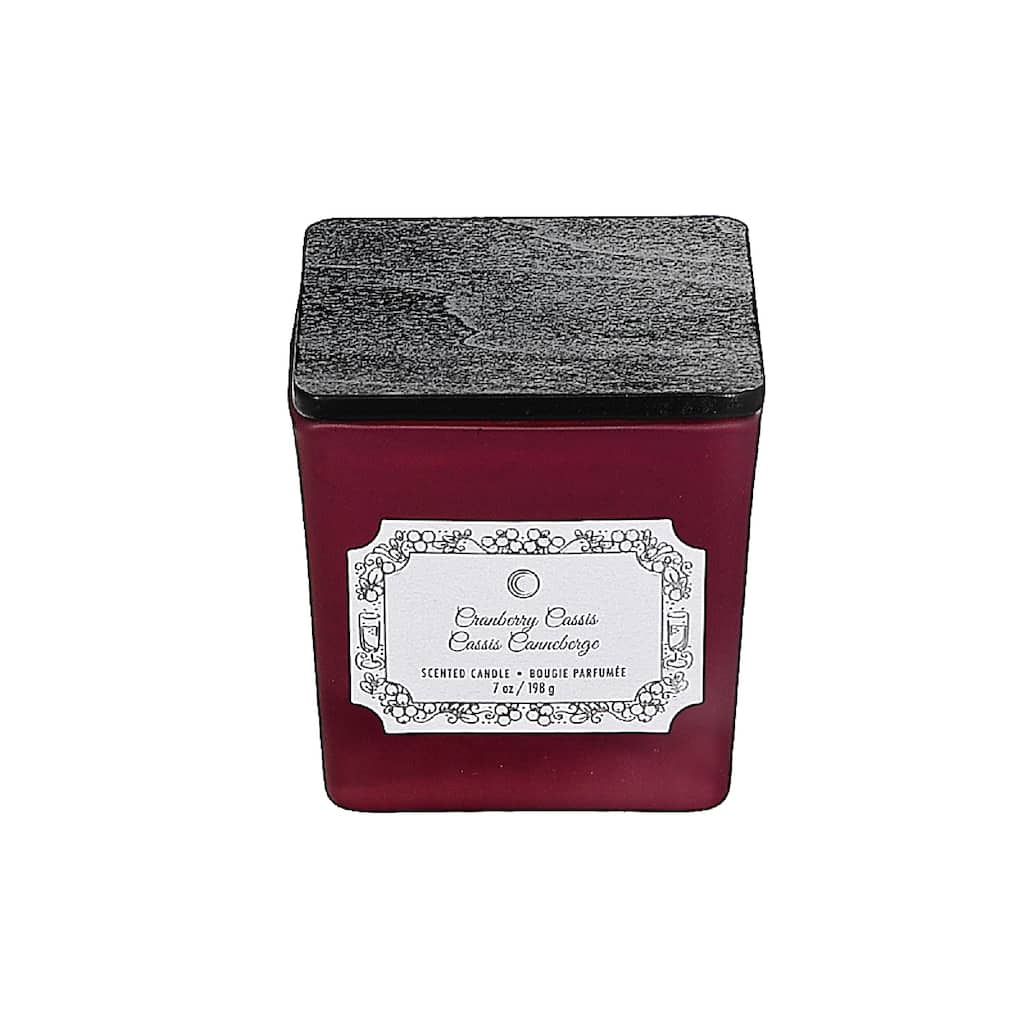 Christmas 7Oz Square Candle Cranberry Cassis - N/A