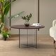 preview thumbnail 11 of 33, Valore Modern Wood Side End Table W Acrylic Base - Round Accent Center Coffee Table for Living Room Bedroom Home Office