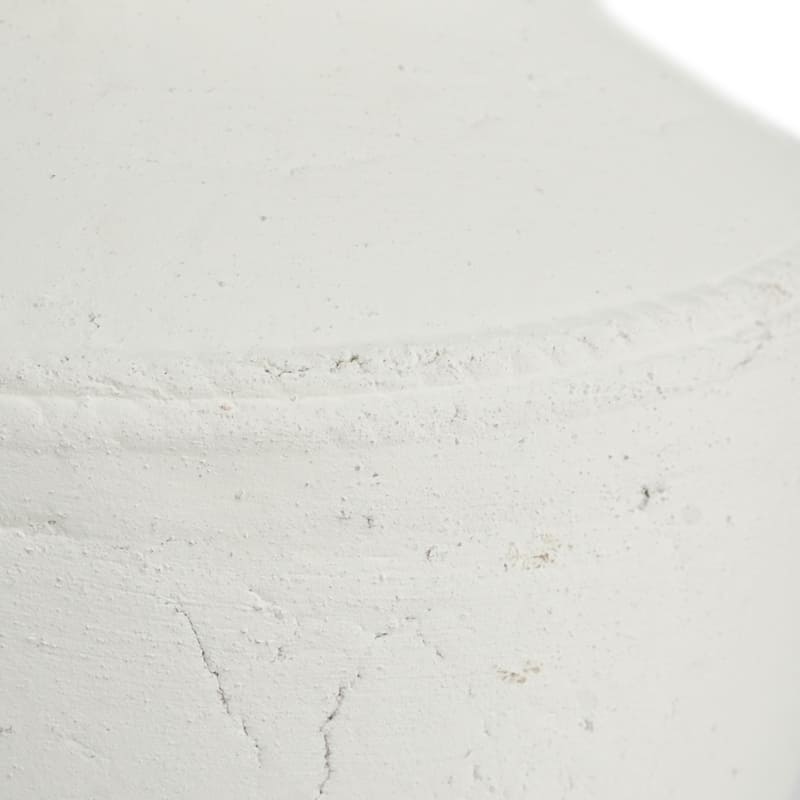 D12x14" Round Terracotta Vase - White