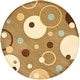 preview thumbnail 38 of 65, SAFAVIEH Porcello Masumah Modern Painterly Geometric Pattern Area Rug 7' x 7' Round - Green/Multi