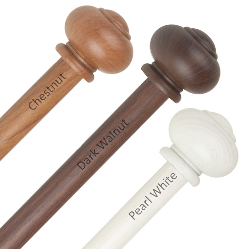 InStyleDesign Coiled 1 inch Faux Wood Curtain Rod