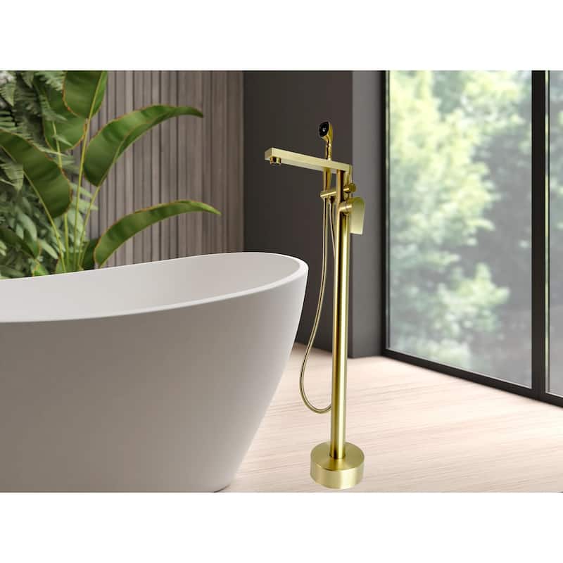 Venus Square Head Tub Filler Faucet with Handshower