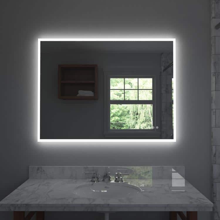 Arpella Lucent 48 in. x 36 in. Wall Mounted LED Vanity Mirror with Color Changer, Memory Dimmer and Defogger. - 48x36