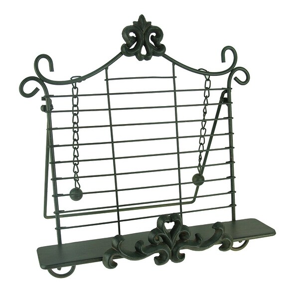 Rustic Metal Fleur De Lis Cookbook Holder Easel Stand. Opens flyout.