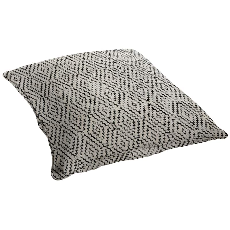 Sorra Home Sunbrella Outdoor Corded Floor Pillow Single - Capra II Shadow