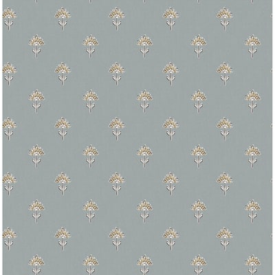 Chesapeake Surdiva Denim Floral Fan Wallpaper
