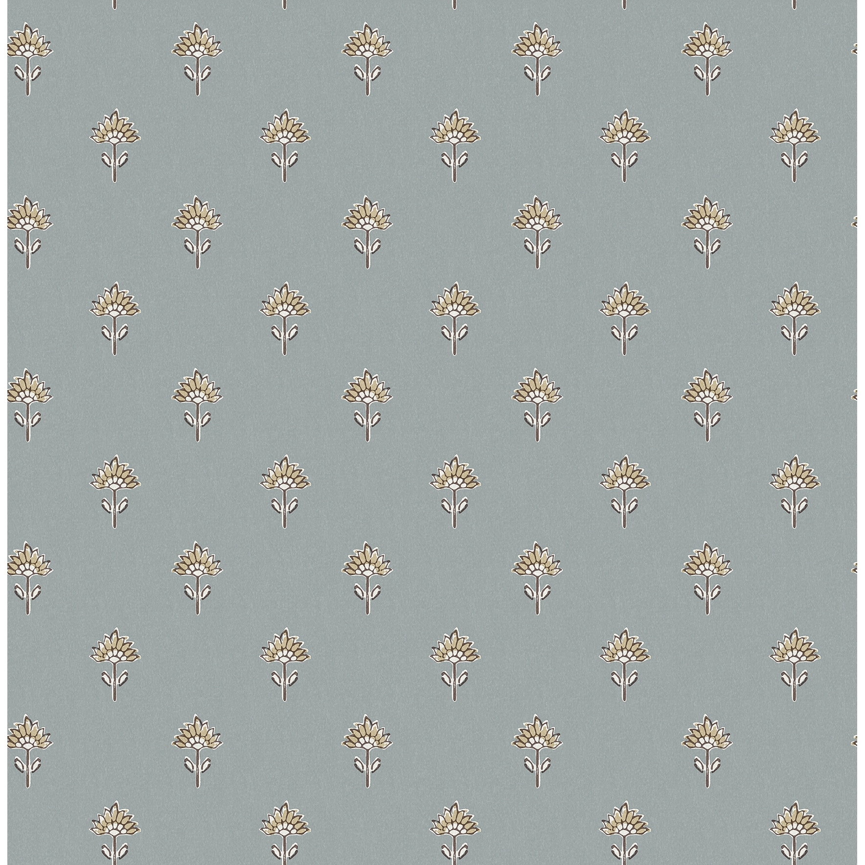 Chesapeake Surdiva Denim Floral Fan Wallpaper
