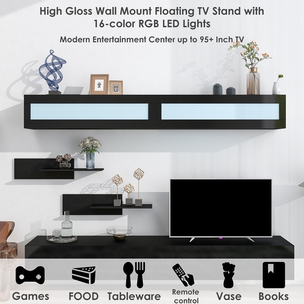Floating shelf for discount 85 inch tv