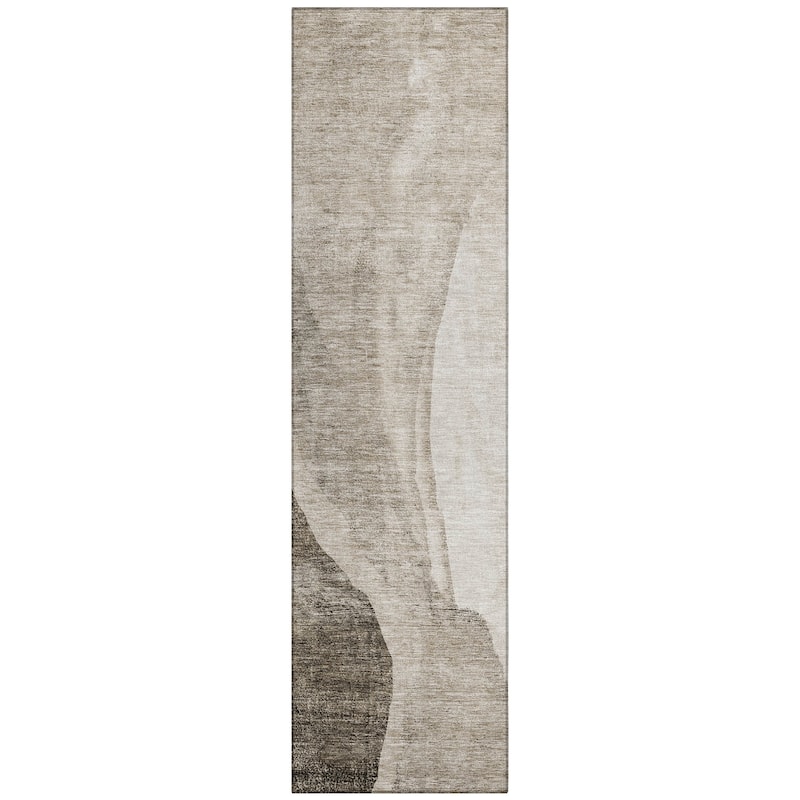 Machine Washable Indoor/ Outdoor Chantille Modern Abstract Rug
