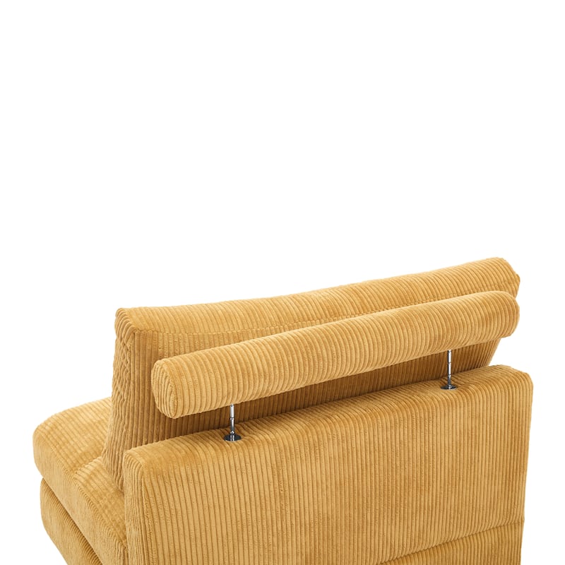 Modern Corduroy Modular Couch Sectional Sofa With Pillows