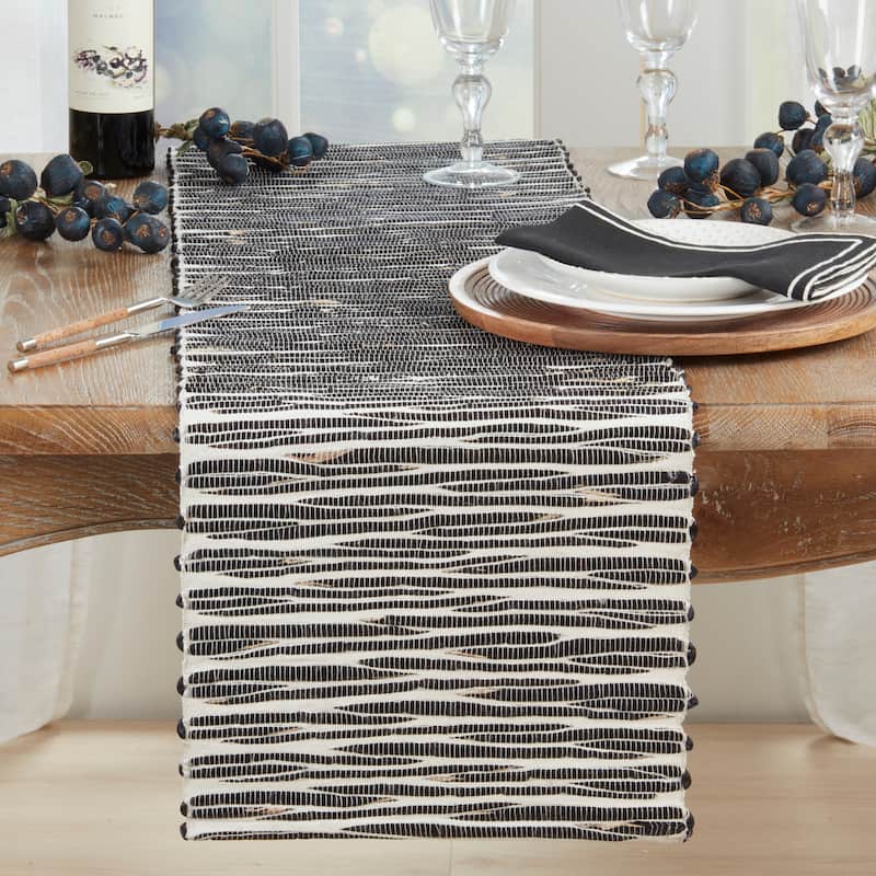Long Table Runner With Water Hyacinth Design