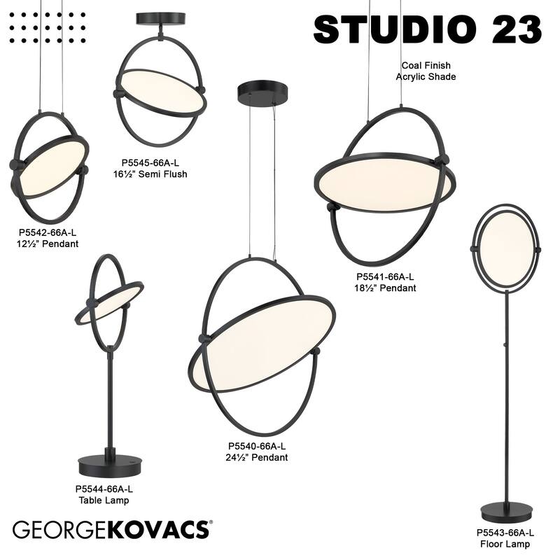 Kovacs P5546-L Studio 23 17" Wide Flush Mount Ceiling Fixture